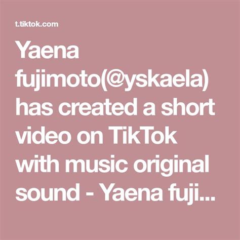 yskaela scandal|Yskaela Fujimoto (@yskaela)’s videos with original sound